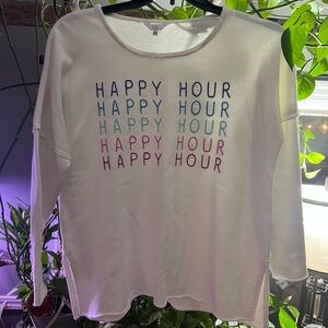 White Happy Hour Sweatshirt